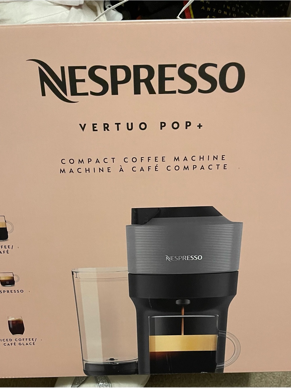Nespresso Vertuo Pop+ Coffee Machine - Pink and Black